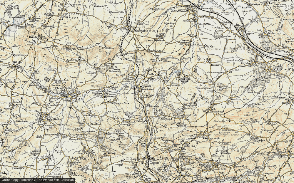 Old Map of Pensford, 1899 in 1899