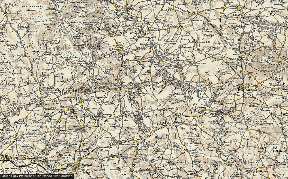 Old Map of Pensilva, 1900 in 1900