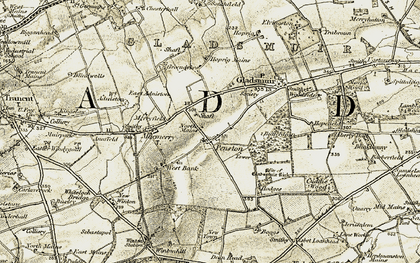 Old map of Penston in 1903-1904