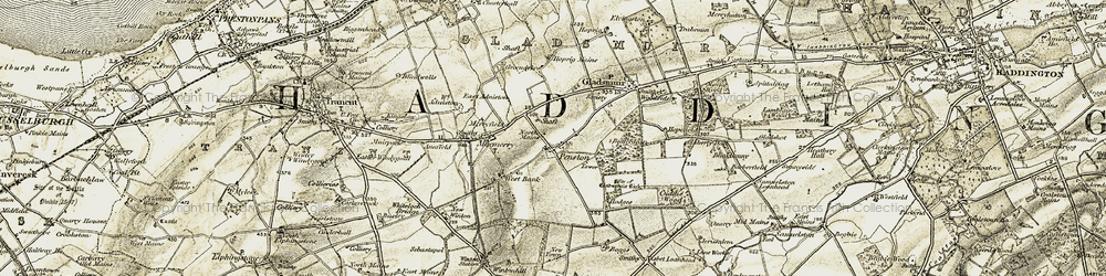 Old map of Penston in 1903-1904