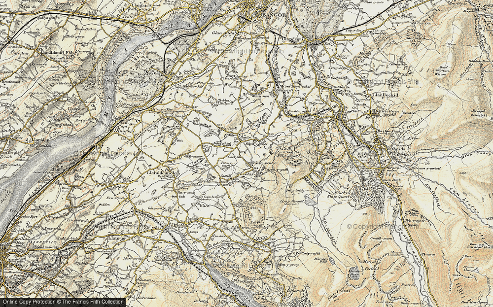 Old Map of Pentir, 1903-1910 in 1903-1910