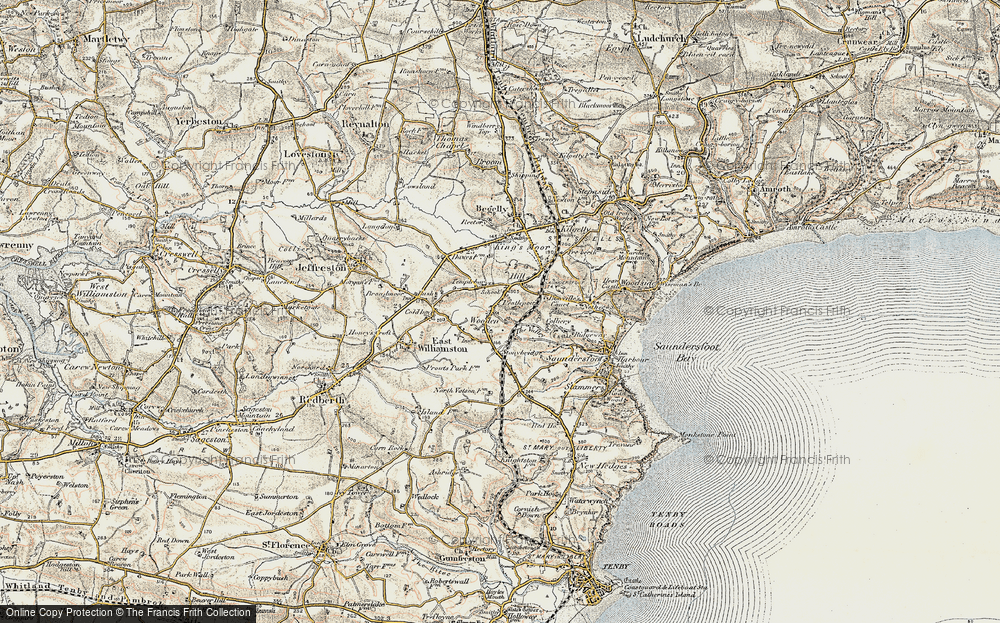 Old Map of Pentlepoir, 1901 in 1901