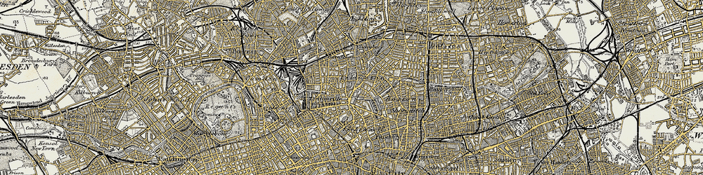 Old map of Pentonville in 1897-1902