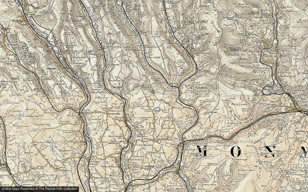 Old Map of Pentrapeod, 1899-1900 in 1899-1900