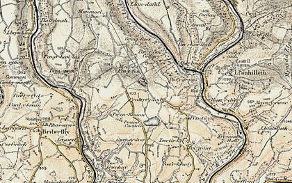 Old map of Pentrapeod in 1899-1900