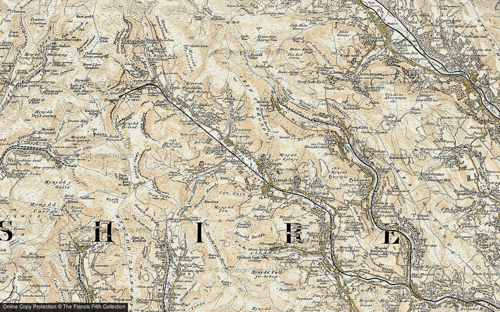 Old Map of Pentre, 1899-1900 in 1899-1900