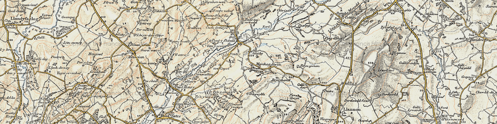 Old map of Bryn-banal-Fawr in 1901