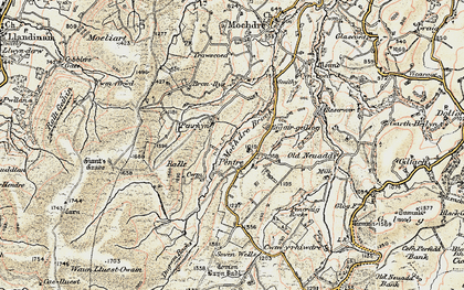 Old map of Bryn Llyndwr in 1902-1903