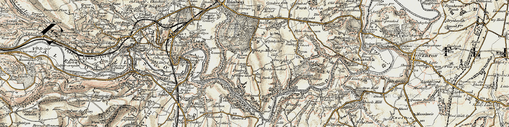 Old map of Pentre in 1902