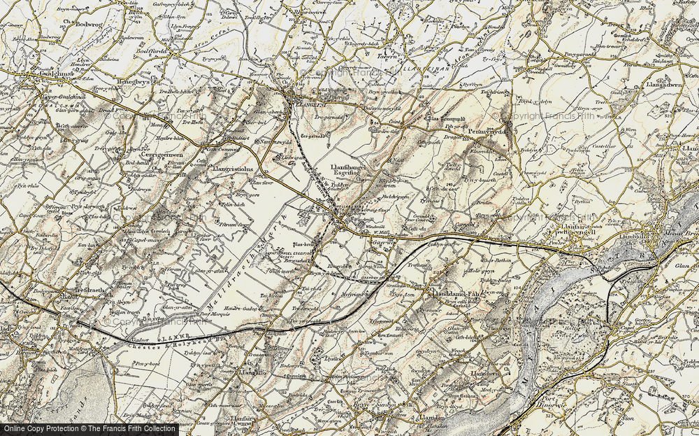 Old Map of Historic Map covering Brynhyfryd in 1903-1910