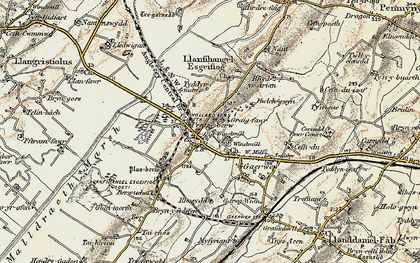 Old map of Brynhyfryd in 1903-1910