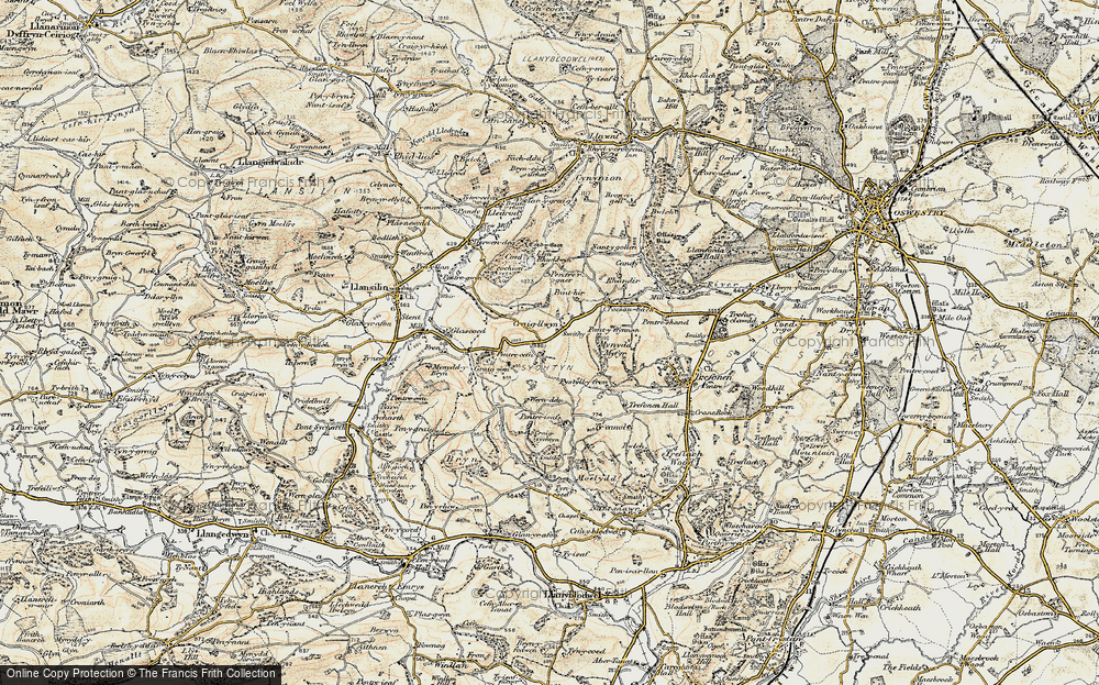 Old Map of Pentre-cefn, 1902-1903 in 1902-1903