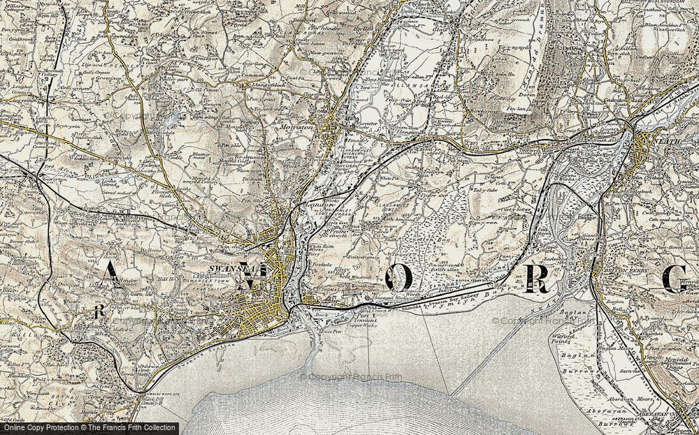 Old Map of Pentre-chwyth, 1900-1901 in 1900-1901