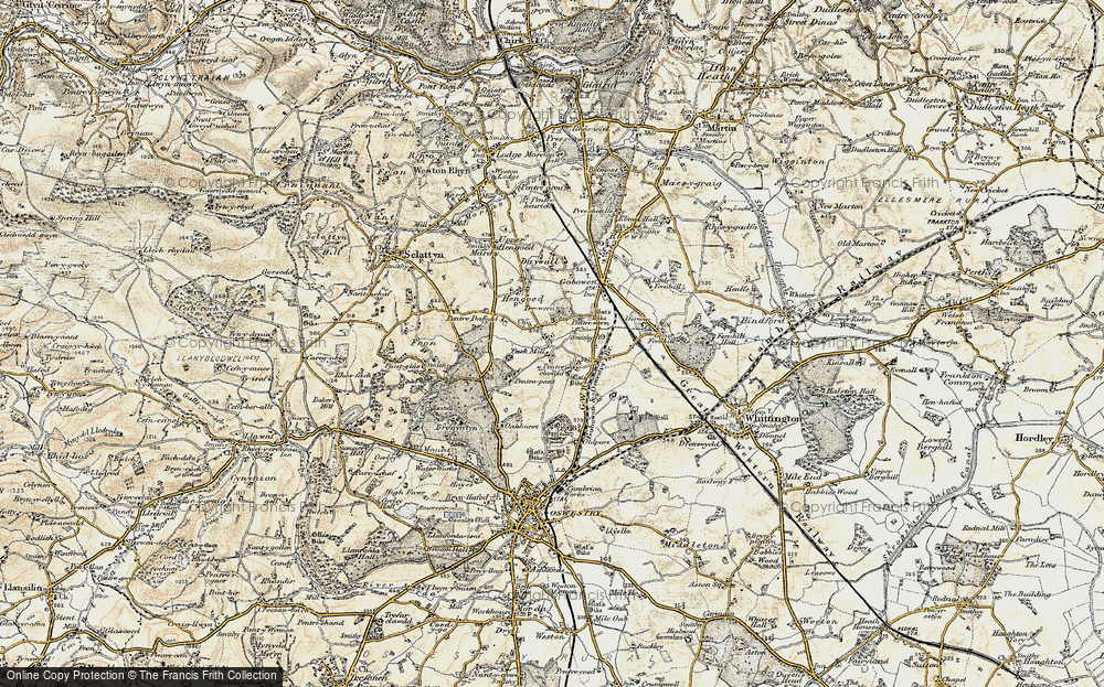 Old Map of Pentre-clawdd, 1902 in 1902
