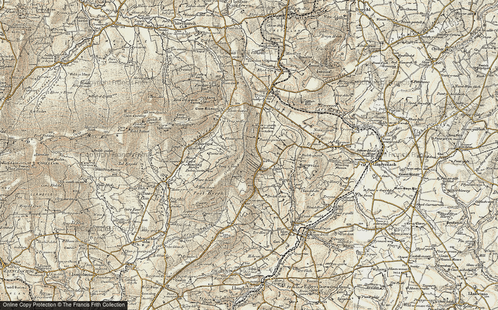 Old Map of Pentre Galar, 1901 in 1901