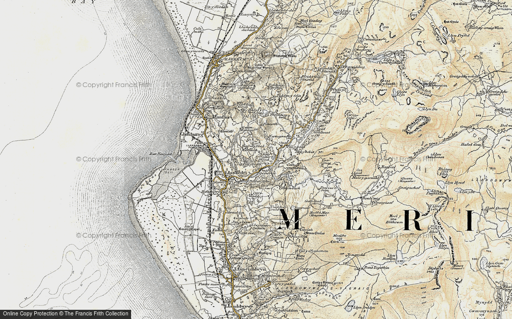 Old Map of Pentre Gwynfryn, 1903 in 1903