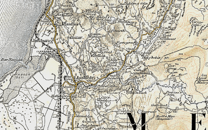 Old map of Pentre Gwynfryn in 1903