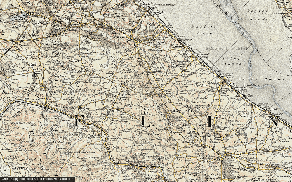 Old Map of Historic Map covering Billins in 1902-1903