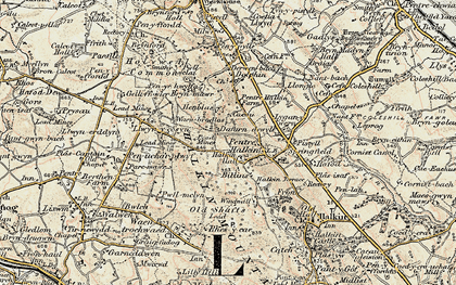 Old map of Pentre Halkyn in 1902-1903
