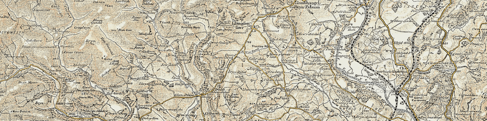 Old map of Afallenchwerw in 1900-1903