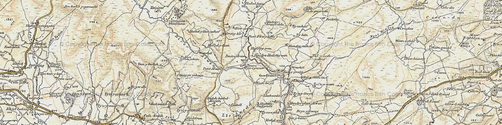 Old map of Tan-y-ffordd in 1902-1903