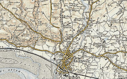 Old map of Pentre-Poeth in 1900-1901