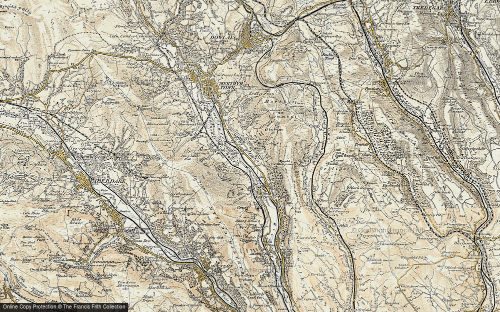 Old Map of Pentrebach, 1899-1900 in 1899-1900