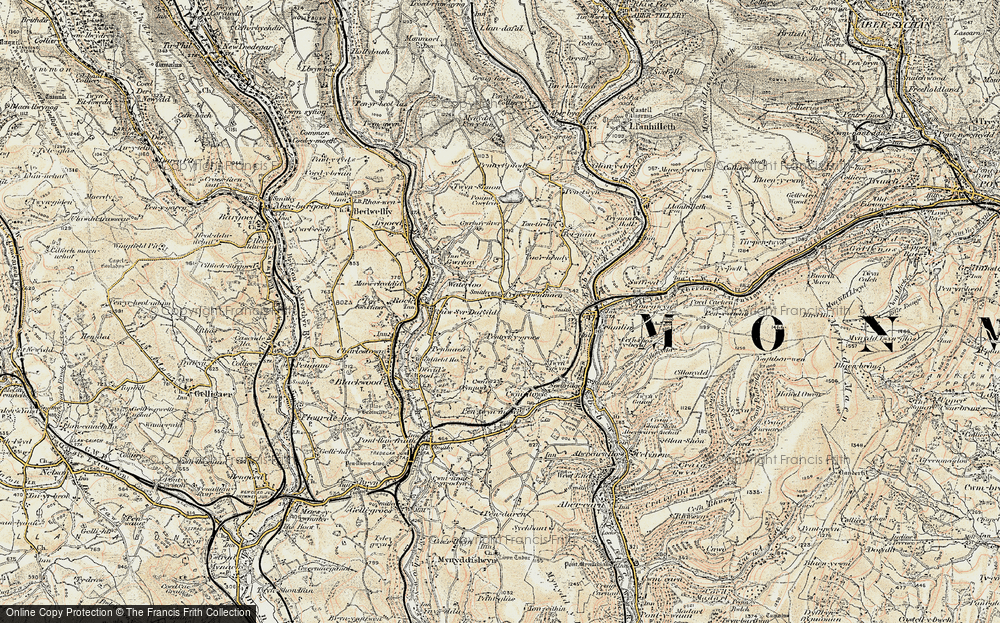 Old Map of Pentref-y-groes, 1899-1900 in 1899-1900