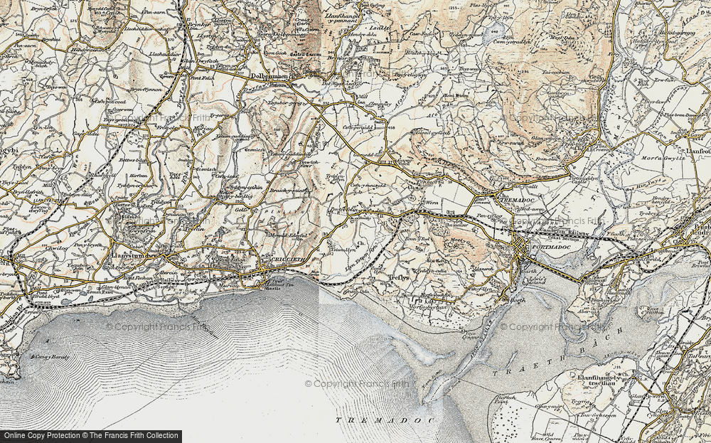 Old Map of Historic Map covering Braich-y-saint in 1903