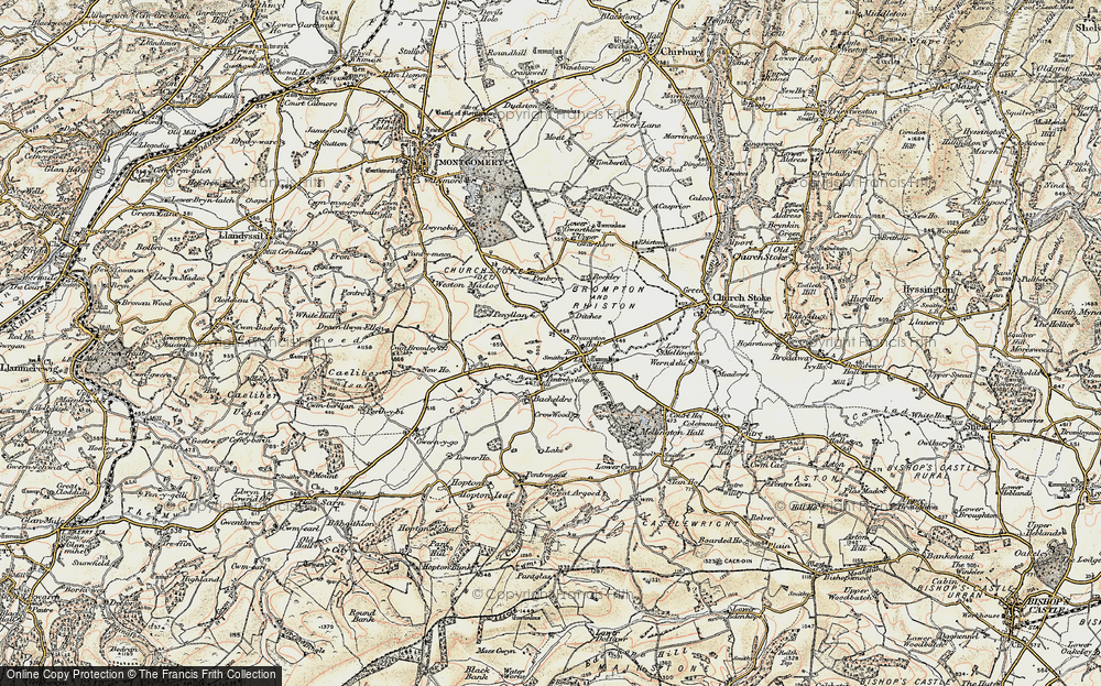 Old Map of Historic Map covering Brompton Hall in 1902-1903