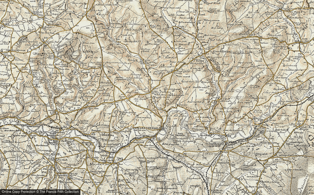 Old Map of Pentrellwyn, 1901 in 1901