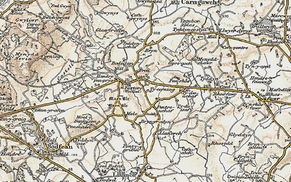 Old map of Bodeilian in 1903