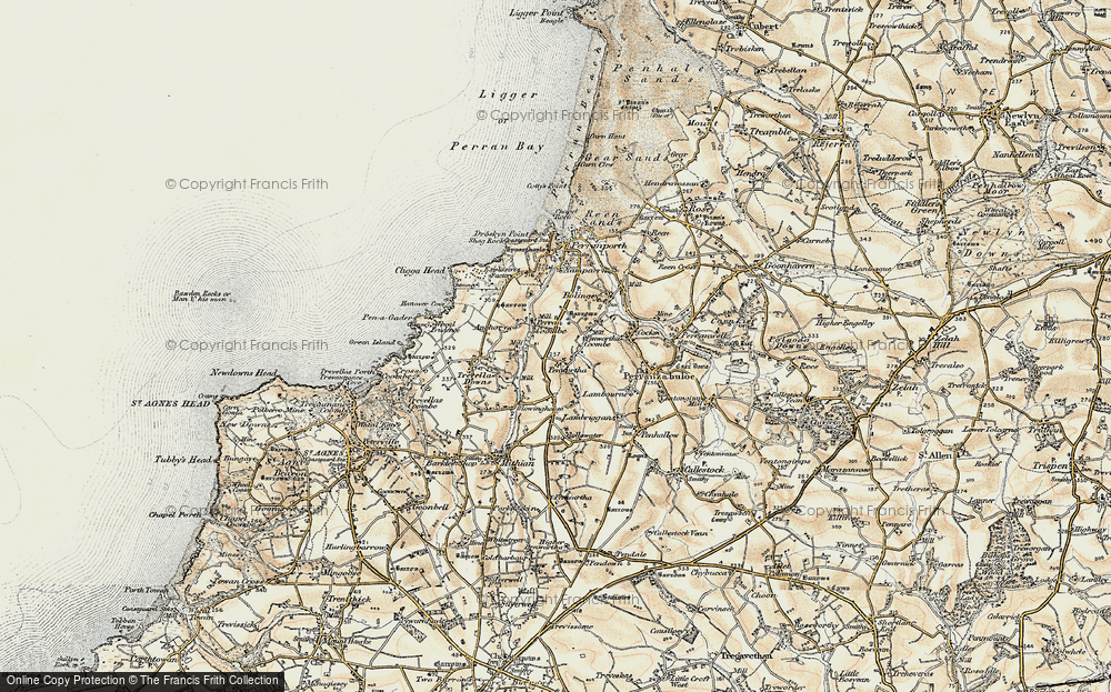 Old Map of Penwartha, 1900 in 1900