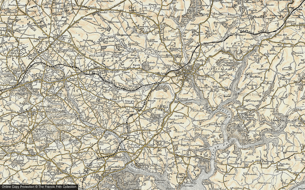 Old Map of Penweathers, 1900 in 1900