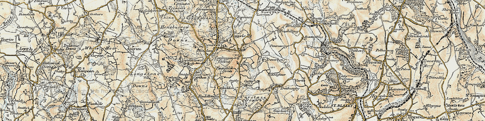 Old map of Penwithick in 1900