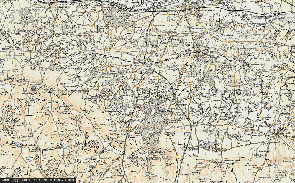 Old Map of Penwood, 1897-1900 in 1897-1900