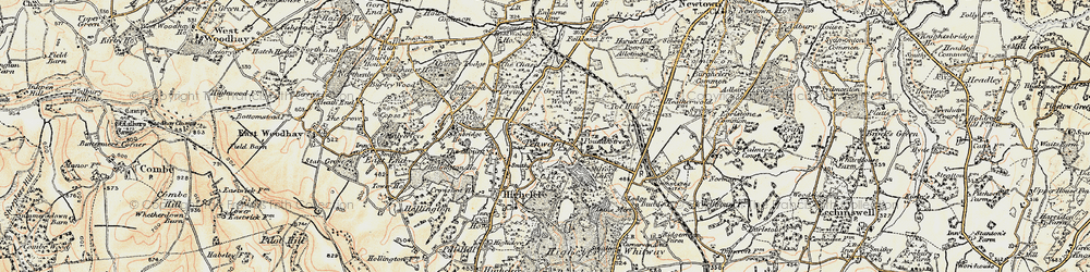 Old map of White Oak Ho in 1897-1900