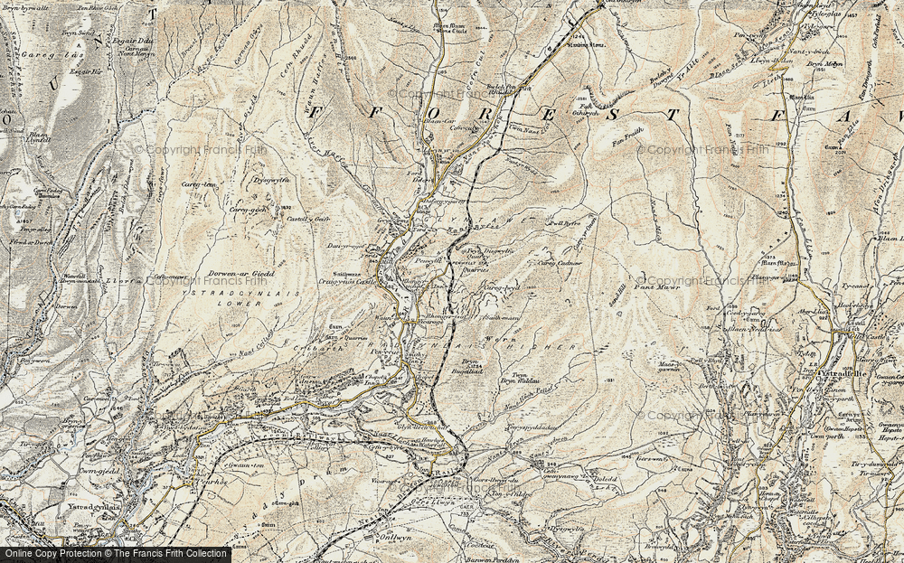 Old Map of Penwyllt, 1900-1901 in 1900-1901