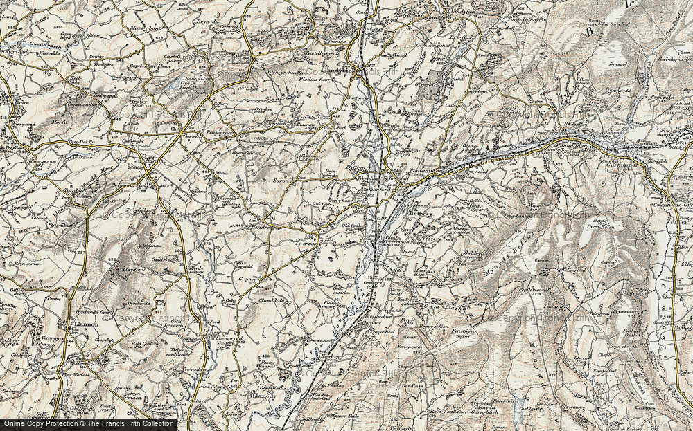 Old Map of Penybanc, 1900-1901 in 1900-1901