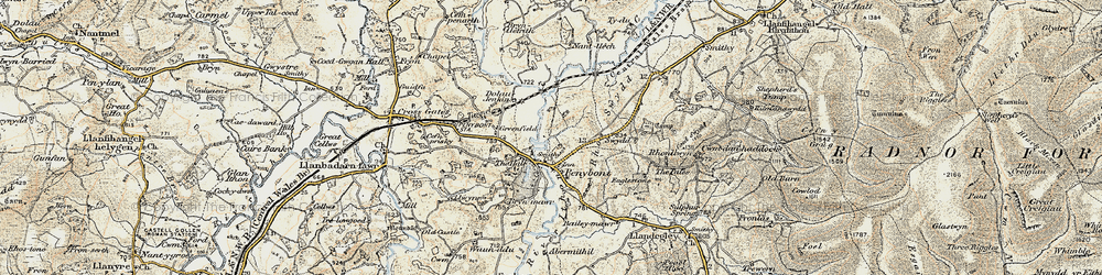 Old map of Abermithel in 1900-1903