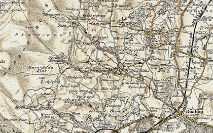 Old map of Penycae in 1902-1903