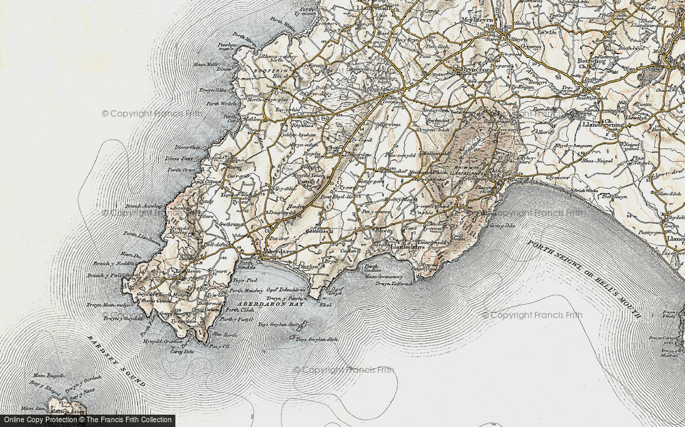 Old Map of Historic Map covering Blawdty in 1903