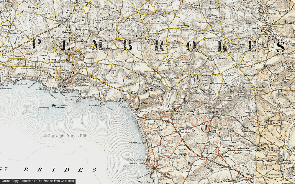 Old Map of Penycwm, 0-1912 in 0-1912