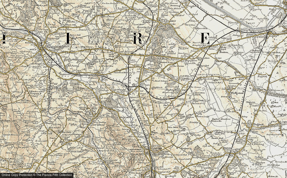 Old Map of Historic Map covering Blackbrook in 1902-1903