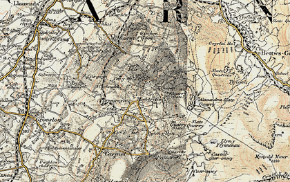 Old map of Penyffridd in 1903-1910