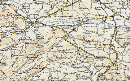 Old map of Rhosfawr in 1902-1903