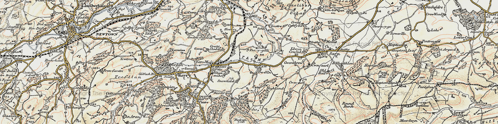 Old map of Penygelli in 1902-1903