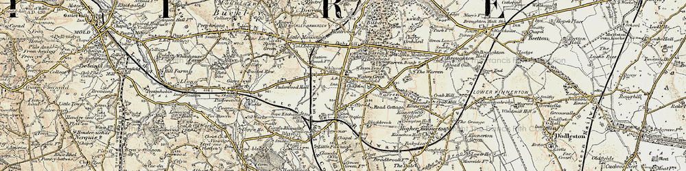 Old map of Penymynydd in 1902-1903