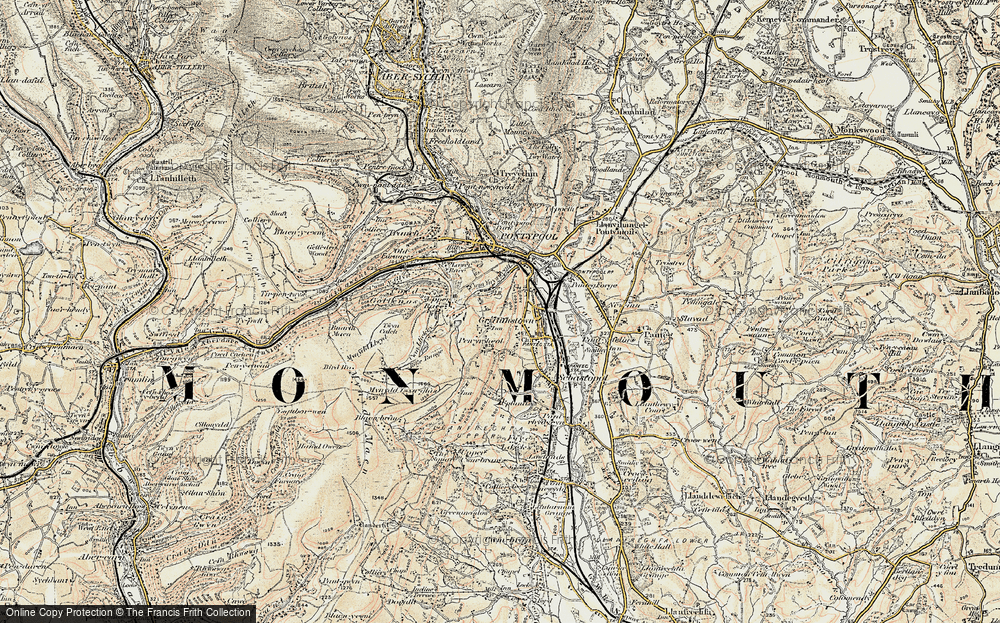 Old Map of Penyrheol, 1899-1900 in 1899-1900