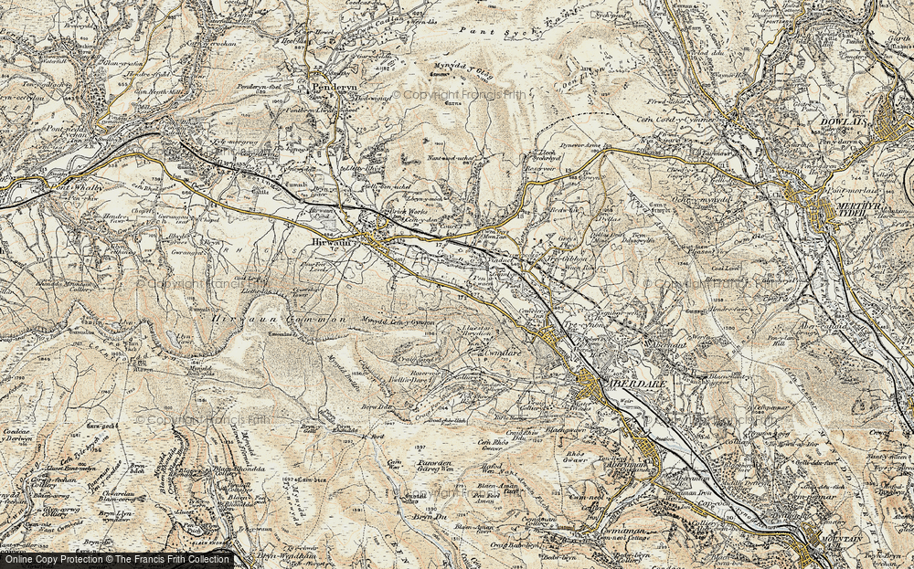Old Map of Penywaun, 1899-1900 in 1899-1900